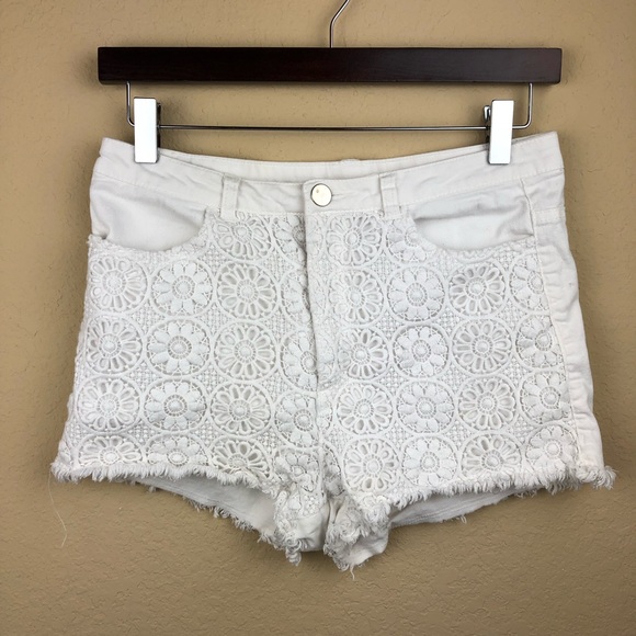 H&M Pants - H&M Womens Shorts, White Lace Size 10